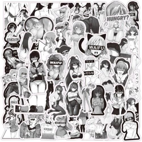 50pcs Sexy Girls Waifu Stickers For Laptop Computer Adesivos Craft Supplies Scrapbooking Material Scrapbooking Supplies