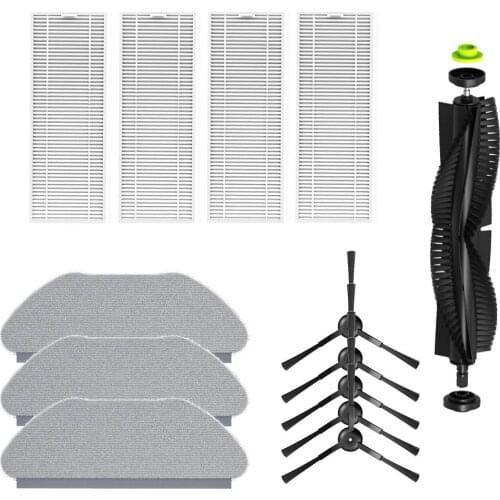 Vacuum Cleaner Roller Main Brush Side Brush HEPA Filter Mop Cloth for 360 X100 MAX Robotic Vacuum Cleaner Parts Replacement