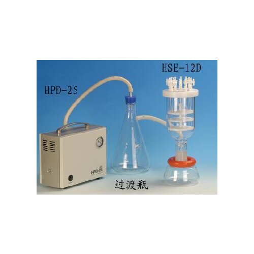 Solid phase extractor with HSE-12D /HPD-25 oil-free vacuum pump