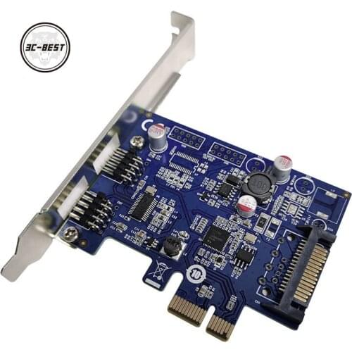 PCIe turns two 9-pin USB2.0 extension CARDS