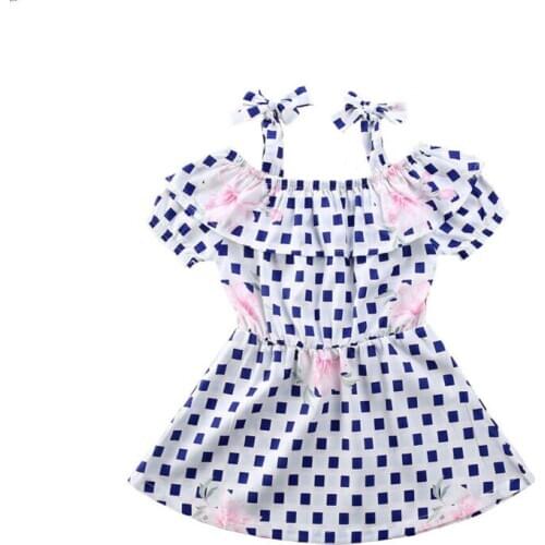 Girl Dress 2020 Toddler Kids Baby Girl Casual Party Ruffle Dot Print Dress Summer Floral Tutu Dresses