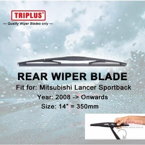 Rear Wiper Blade for Mitsubishi Lancer (2008-Onwards) 1pc 14" 350mm,Car Rear Windscreen Wipers,for Back Window Windshield Blades