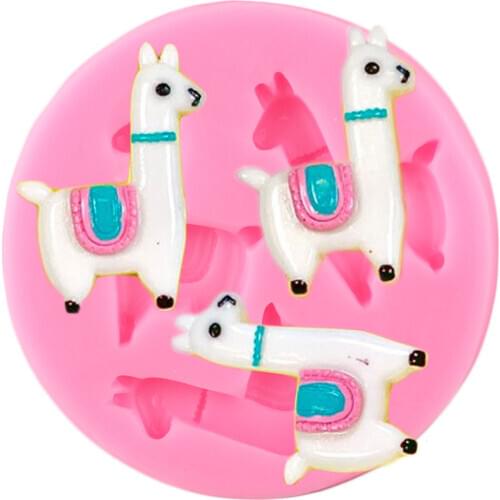 Llama Alpaca Silicone Molds Animals Sheep Cupcake Topper Fondant Cake Decorating Tools Candy Resin Clay Chocolate Gumpaste Mould