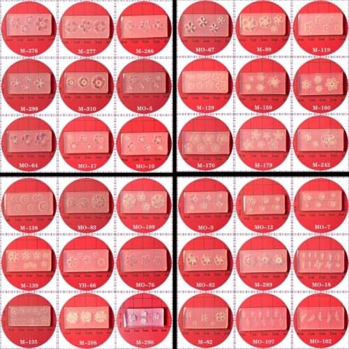 9 Pcs Five Petals Flower Ornaments Epoxy Resin Mold Nail Art Decorations Silicone Mould DIY Crafts Jewelry Casting Tool