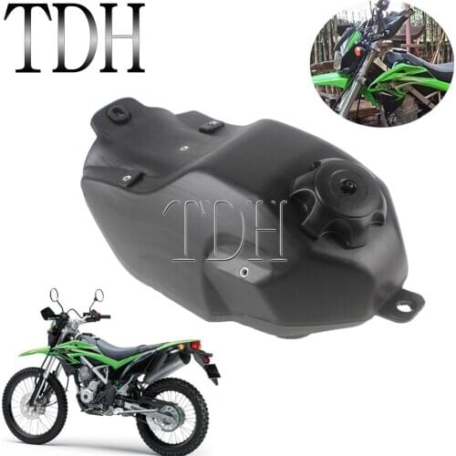 Off Road Motorcycle Gas Fuel Oil Tank For Kawasaki KLX150 KLX150S 2009 2010 2011 2012 Motocross Plastic Petcock Fuel Petrol Tank