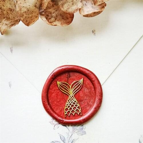Mermaid Mythical Creatures seal wax stamp Retro Wood Stamp Sealing Wax Seal Stamp Wedding Decorative sealing Stamp wax seals