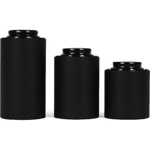 Xin Jia Yi Customizable Round Black Wrapping Paper Tea Box With Different Sizes Free Gift Bag For Different Sizes Of Cans