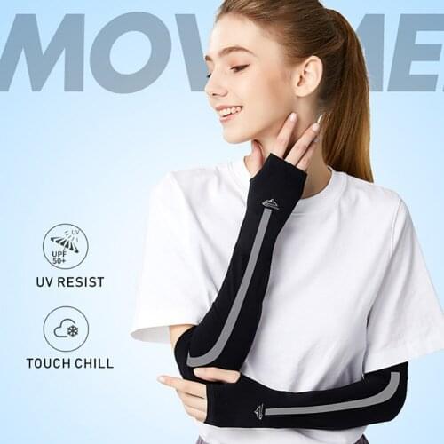 New Fashion Fingerless Womens Arm Sleeves Cycling Ice Silk Sleeves Sunscreen UV Protection Arm Warmer Arm Cover Cuff Long Gloves