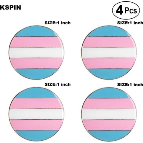 Transgender Lapel Pin Flag badge Brooch Pins Badges 4pcs