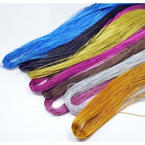 100yards Rope Gold Silver Cord Gift Packing String Beading Thread DIY Braid Bracelet Tag Line Labels Mark Lanyard For Jewelry