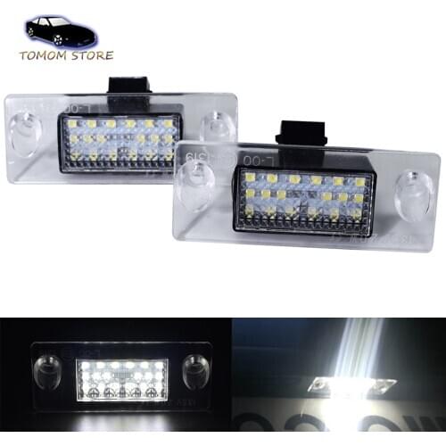2pcs White LED Rear Number License Plate Lights lamp for Audi A4 B5 A3 8L facelift car styling Free Error