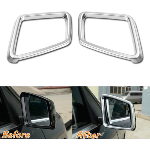 2Pcs Door Side Mirror Rearview Frame Cover Trim Decoration For Benz W166 GL350 GL450 GL500 GL63 AMG ML350 ML500 X166 2014