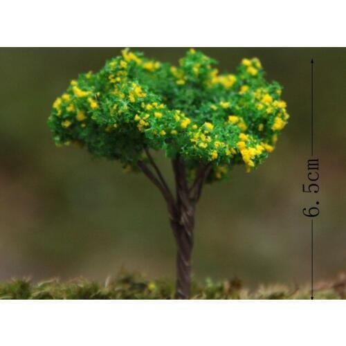 3Pcs yellow flower/artificial model tree/miniatures/cute plants/fairy garden gnome/moss terrarium decor/crafts/bonsai/DIY/model