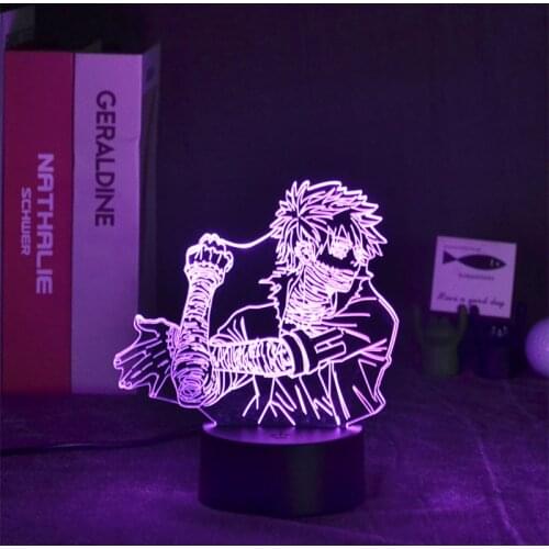 3d Lamp Anime My Hero Academia Dabi Lamp for Bedroom Decoration Birthday Gift Toya Todoroki Led Night Light