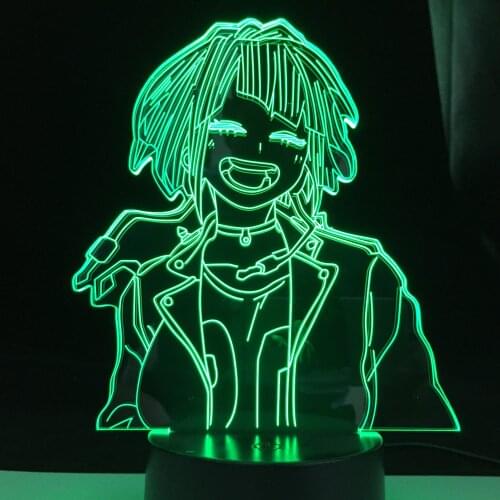 3d Lamp Anime My Hero Academia Kyouka Jirou Lamp for Bedroom Decoration Birthday Gift Kyouka Jirou Led Night Light