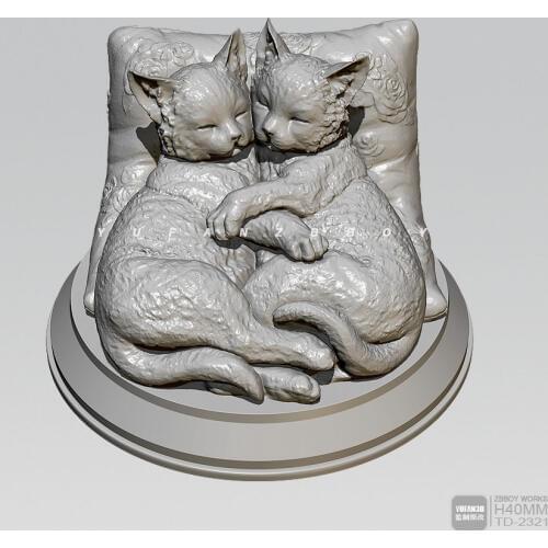 40mm Resin Model Kits Cat Model Self-assembleddiameter TD-2321