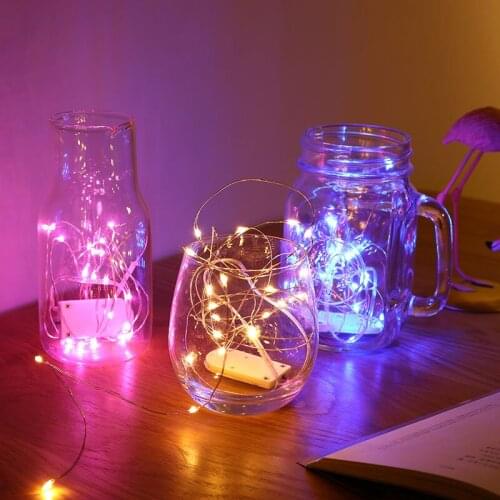 5pcs/lot New Year 1M - 5M LED Silver Wire String Lights Fairy Garland For Christmas Home Wedding Outdoor Holiday Decoration etc