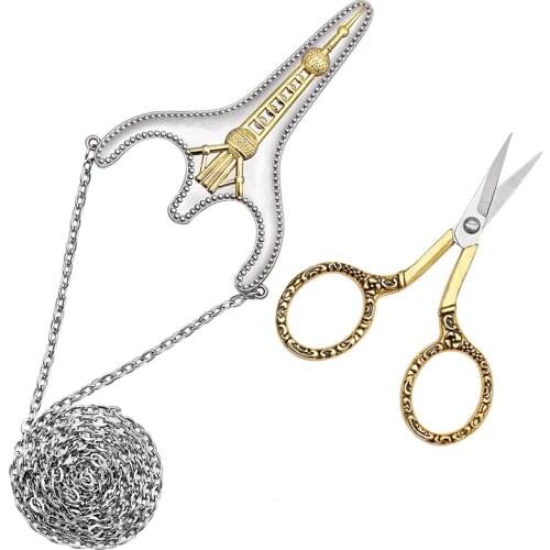 SHWAKK 6Pcs Embroidery Scissors Classic European Design Scissors Sharp Tip Stainless Steel Vintage Sewing Scissors DIY Tools