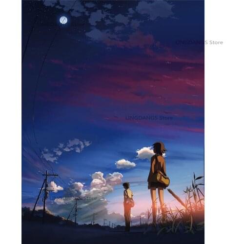 5d Diy Diamond Painting Anime 5 Centimeters Per Second Cartoon Poster Diamond Mosaic Embroidery Cross Stitch Kit Home Decor Gift