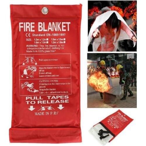 1.5*1.5m Large Fire Blanket Blanket Emergency for Kitchen Safety Blanket Suppression Flame Retardent for Home,School,Office