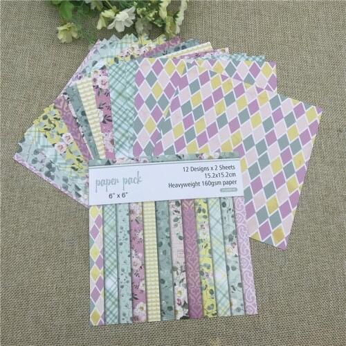 24 sheet 6"X6"the flower patterned paper Scrapbooking paper pack handmade craft paper craft Background pad