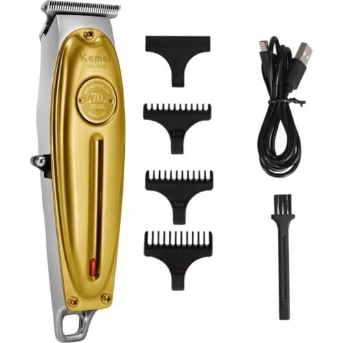 Household All Metal Electric USB Mens Hair Clippers Kit Grooming Trimmer Hair Clippers Trimmers Cordless USB Charging