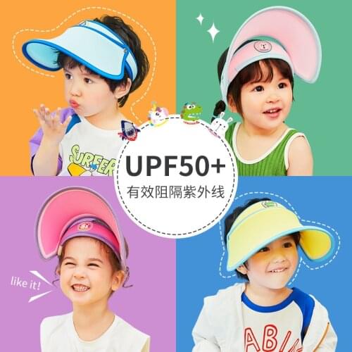 Childrens sun hat all-match sun hat summer empty top hat child UV protection beach sun hat