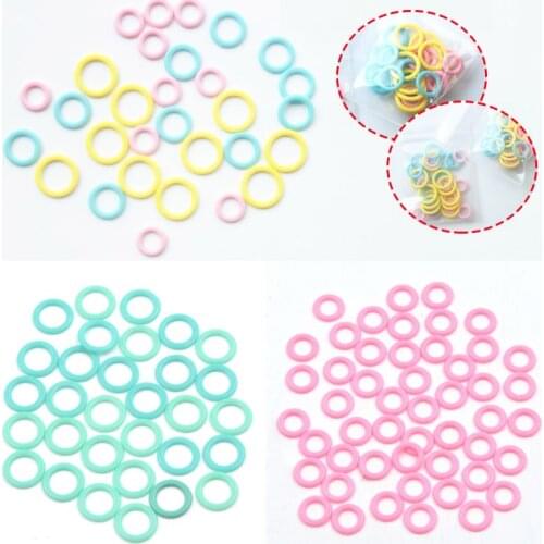 DIY Craft Latching Knitting Locking Process Circular Marking Tool Knitting Mark Crochet Stitch Marking Ring Random Color 30Pcs