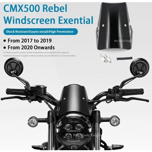 For HONDA CMX500 CMX 500 REBEL 500 Motorcycle windshield Exential Wind Deflector Aluminum windboard moto windscreen shield 2021