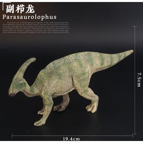 Prehistoric Jurassic Dinosaurs World Parasaurolophus Big Size Animals Model Action Figures PVC High Quality Toy For Kids Gift