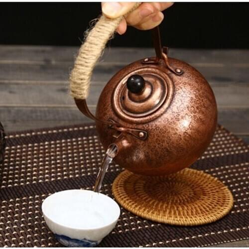 750ml Chinese traditional Copper Kettle For Stove Handmade Pure Copper Teapot Health Pot For Tea