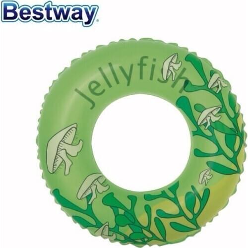 36011 Bestway 51cm Fish-printing Swim Ring 20" Assorted Fish Swim Rings For 3-6 Years Old Kids