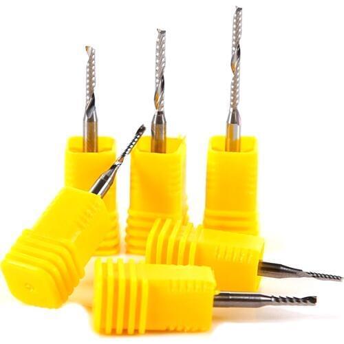 1pcs Diameter 3.175mm 1/8 shank single flute endmill router bit Tools Aluminum Copper Milling Cutter for CNC lathe mill