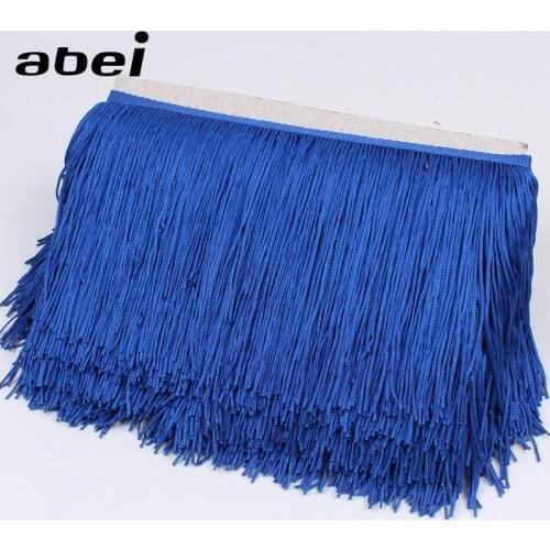 1Yard 15cm Width Fringe Lace Tassel Polyester Lace Trim Ribbon Sew Latin Dress Stage Garment Curtain DIY Accessories
