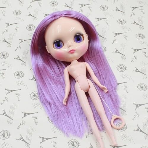Nude blyth Doll,purple hair ksm 05 Factory doll ,Suitable For DIY Change BJD Toy For Girls