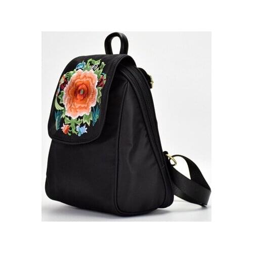 Fashion bohemian floral embroidery small shopping backrack!Nice national prints women Cover backruck All-match casual backpacks
