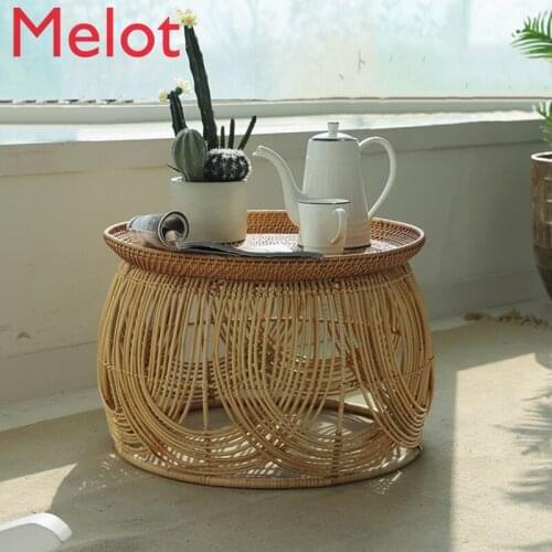 American-Style Storage Rattan Storage Natural Storage Bedside Clothes Woven Basket Nordic Basket