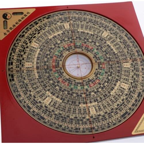 Professional Chinese Compass Fengshui Tool Collectables Chinese Ancient Compass Luo Pan Bagua Compass, 7.08