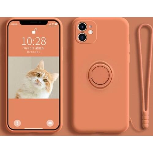 100pcs Original Liquid Silicone Case Shockproof TPU Soft Candy Cover with Stand For iPhone 11 Pro Max XS XR X 8 7 6 Plus SE 2020