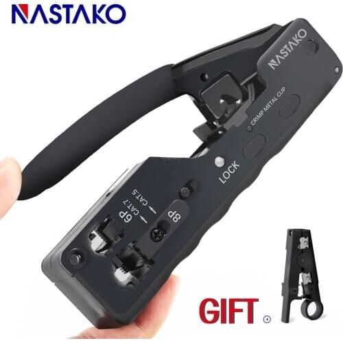 RJ45 Crimper RJ45 Crimping tool network Crimper tools For Cat7 Cat6 Cat5e rj45 RJ12 RJ11 Connector Cable Crimp Metal Clip Plugs