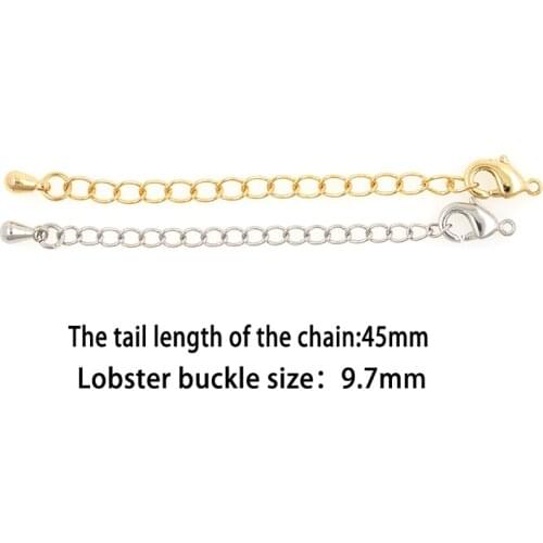 DIY Jewelry Making Bracelet Necklace Extended Tail Chain Lobster Buckle Connector
