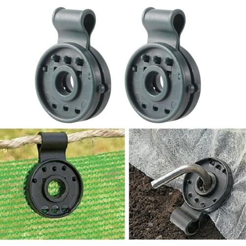 10 Pcs Sunshade Net Clips Garden Greenhouse Shade Cloth Insect Net Fix Clamp Plastic Grommet Fence Netting Installation Hook