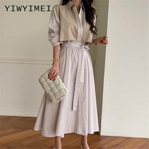 Women Black Patchwork Pleated Ruffles Long Bandage Dress New Lapel Long Sleeve Loose Fashion Tide Spring Autumn 2021 2F0467