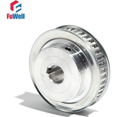 XL-60T Timing Pulley with Keyway Gear Pulley 14/15/19/20/22/25mm Bore 11mm Belt Width Aluminum Alloy 60Teeth XL Toothed Pulley