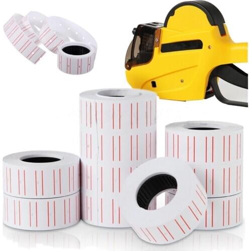 21mmX12mm 10PCS Adhesive Price Labels Paper Tag Price Label Sticker Single Row For Price Gun Labeller For Grocery