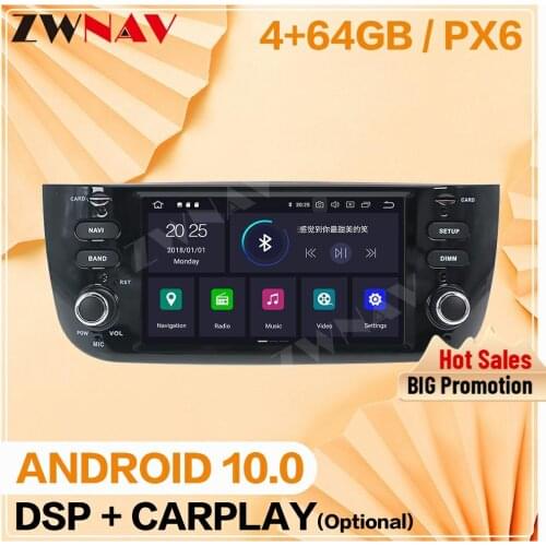 2 Din For FIAT Fiat Punto 2009-2016 For Fiat Linea 2012-2017 Android 10.0 Video Audio Radio GPS Navigation Head Unit Auto Atereo