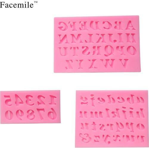 3pcs/set Mini Letter Number Silicone Handmade Fondant Cake Decorating DIY Mould Mold 51078 Gift