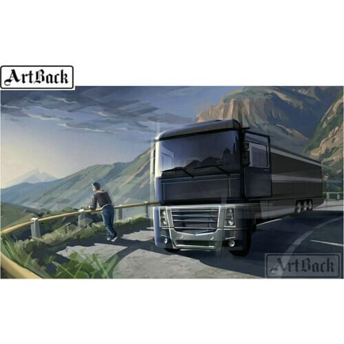 5d diy diamond painting big truck full square drill 3d diamond embroidery mosaic cross stitch decoration home