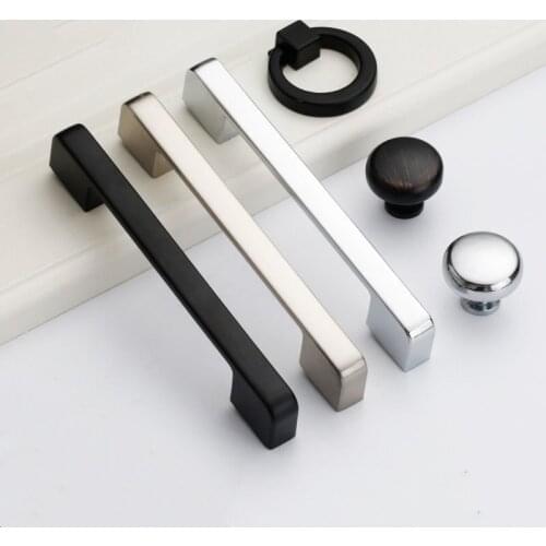 American style Kitchen Cupboard Pulls Zinc Aolly Gold Silver Cabinet Handles Drawer Knobs Fashion Furniture Handle