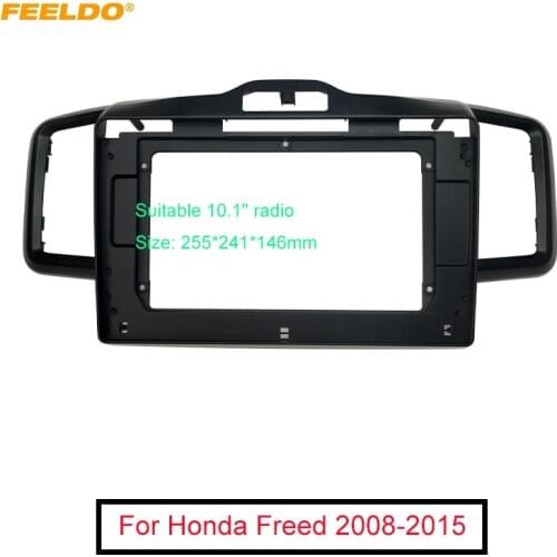 FEELDO Car Stereo 10.1" Big Screen Fascia Frame Adapter For Honda Freed 2Din Dash Audio Fitting Panel Frame Kit